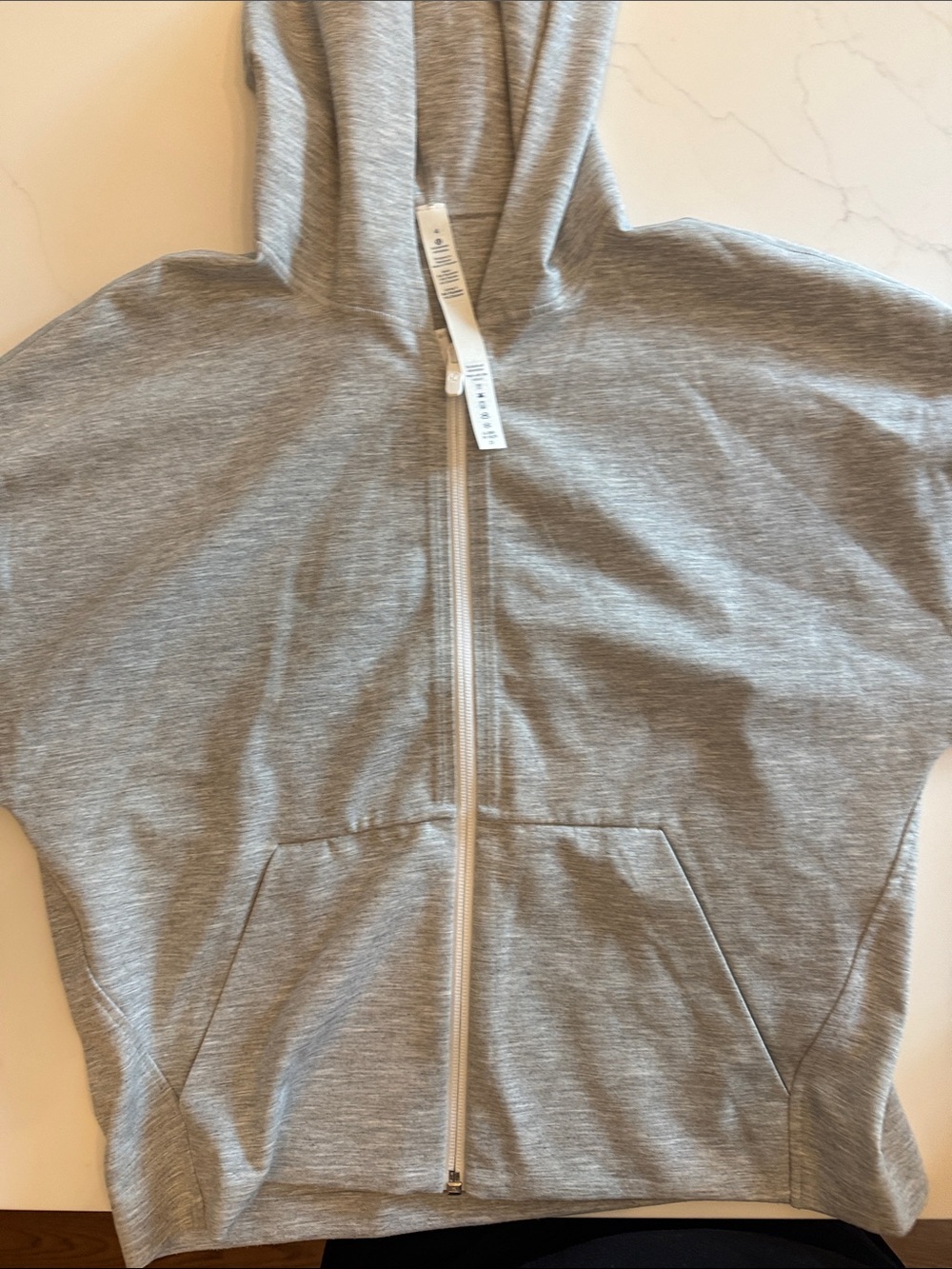 lululemon athletica Light Gray Full-Zip Hoodie